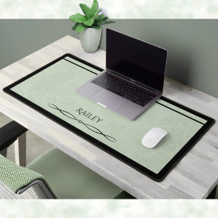 シンプルな事務職向けの Sage Green デスクマット