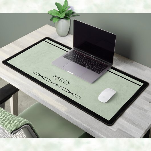 シンプルな事務職向けの Sage Green デスクマット