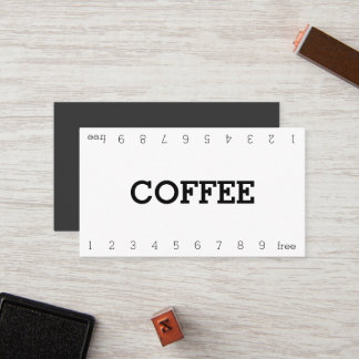 シンプルな二桁のロイヤルティコーヒーパンチカード ロイヤリティカード