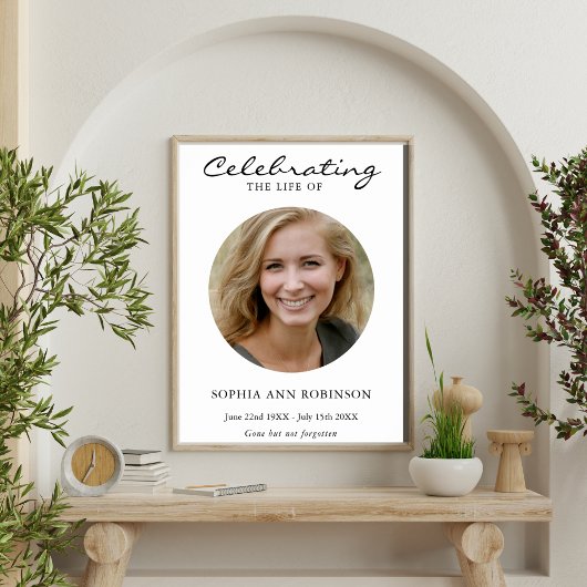 シンプルな人生の祝い フォト 追悼会 記念ポスター ポスター