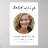 シンプルな人生の祝い フォト 追悼会 記念ポスター ポスター (正面)