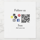 シンプルな企業ウェブサイトバーコードQRコード ワインラベル (シングルラベル)