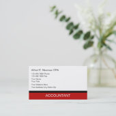 シンプルな会計士の名刺 名刺 (スタンド正面)