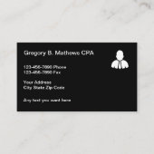 シンプルな会計士CPAの名刺 名刺 (正面)