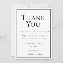 シンプルな伝統的なデジタル感謝カード 招待状