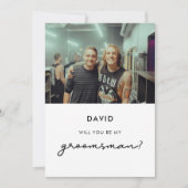 シンプルな伴郎にしてくれませんか フォトカード 招待状 (正面)