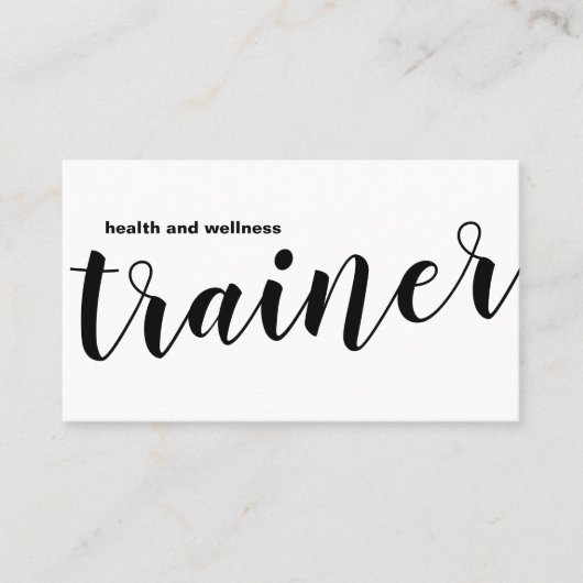 シンプルな健康および健康コーチの名刺 名刺 (正面)