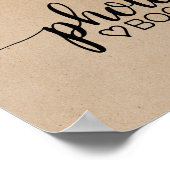 シンプルな偽のクラフトカリグラフィー フォトブース看板 ポスター (角)