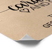 シンプルな偽のクラフト紙のカリグラフィーカードとギフト ポスター (角)