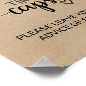 シンプルな偽のクラフト紙のカリグラフィー タイムカプセル サイン (角)