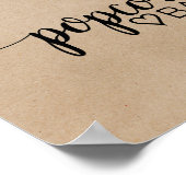 シンプルな偽クラフトカリグラフィーポップコーンバーサイン ポスター (角)