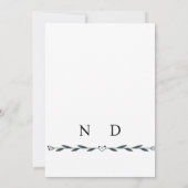 シンプルな優雅さ モダンな植物学のモノグラム 招待状 (裏面)