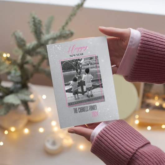 シンプルな優雅さ 新年の写真 シーズンカード