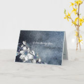 シンプルな優雅さ 白い花のストランド カード (黄色い花)