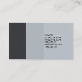 シンプルな優雅の上品な2着色されたスタイル 名刺 (裏面)