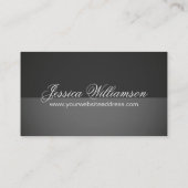 シンプルな優雅の基本的な灰色のプロフェッショナル 名刺 (裏面)