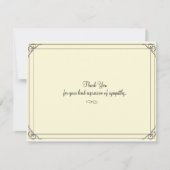 シンプルな優雅悔やみや弔慰のサンキューカード サンキューカード (正面)