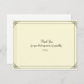 シンプルな優雅悔やみや弔慰のサンキューカード サンキューカード (正面/裏面)