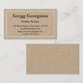 シンプルな公共の公証人の名刺 名刺 (正面/裏面)