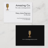 シンプルな共同出資者及び創設者のロゴのプロフェッショナル 名刺 (正面/裏面)