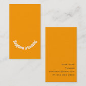 シンプルな円形の幸福はタイポグラフィを教えています 名刺 (正面/裏面)