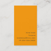 シンプルな円形の幸福はタイポグラフィを教えています 名刺 (裏面)