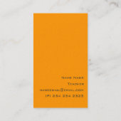 シンプルな円形の幸福はタイポグラフィを教えています 名刺 (裏面)