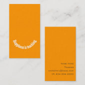 シンプルな円形の幸福はタイポグラフィを教えています 名刺 (正面/裏面)