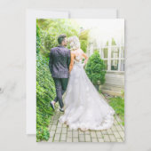 シンプルな写真がおしゃれなモダンな結婚披露宴 招待状 (裏面)