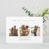 シンプルな写真でのエンゲージメント発表 招待状 (スタンド正面)