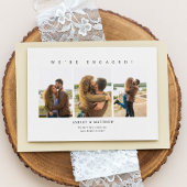 シンプルな写真でのエンゲージメント発表 招待状