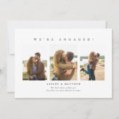 シンプルな写真でエンゲージメントをお知らせします 招待状 (正面)
