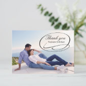 シンプルな写真のあと波- 3x5は感謝していしています サンキューカード (スタンド正面)