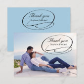 シンプルな写真のあと波- 3x5は感謝していしています サンキューカード (正面/裏面)
