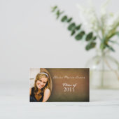 シンプルな写真の卒業Repカード コーリングカード (スタンド正面)