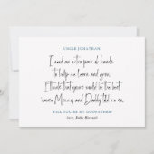 シンプルな写真の名付け親提案 招待状 (正面)