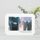 シンプルな写真の妊娠の発表滑らかにすれば 招待状 (スタンド正面)