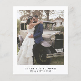 シンプルな写真の格安ウェディングサンクスカード