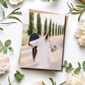 シンプルな写真の結婚式のお礼