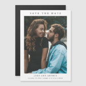 シンプルな写真の結婚式延期日通知 マグネット招待状 (正面/裏面)