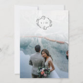 シンプルな写真の結婚式御礼カード セーブザデート (裏面)