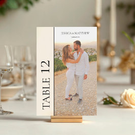 シンプルな写真の結婚式 テーブルナンバー