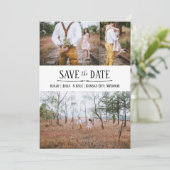 シンプルな写真のSave the Date 招待状 (スタンド正面)
