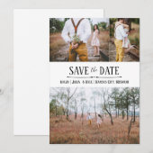 シンプルな写真のSave the Date 招待状 (正面/裏面)