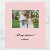 シンプルな写真コラージュに名前を追加 テキストを追加 ワインラベル (シングルラベル)