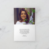 シンプルな写真コラージュ 現代の卒業 サンキューカード (内部)