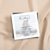 シンプルな写真テンプレート おしゃれなウェディング 招待状