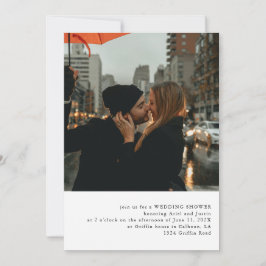 シンプルな写真テーマのウェディングシャワー招待状 招待状