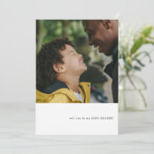 シンプルな写真テーマのリングボーイ プロポーズ 招待状 (スタンド正面)