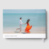 シンプルな写真テーマの結婚式 ゲストブック (裏面)
